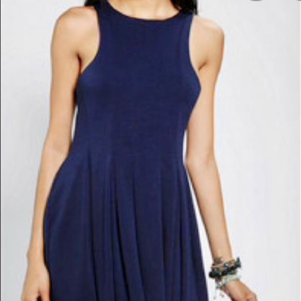 By corpus navy jersey cheerleader dress